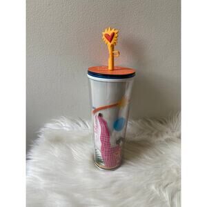 Starbucks x Manuela Guillen Heart Silicone Straw Topper 24Oz Tumbler Cup Fall 23